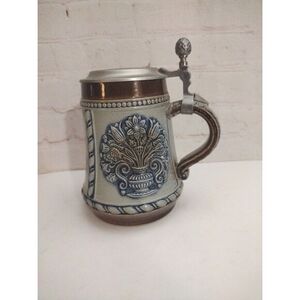 VTG Original King Beer Stein West Germany 408 Half Litre Pewter Lid Kelheim